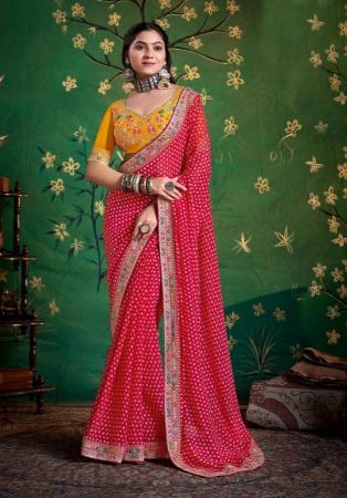 Picture of Splendid Georgette Pink Saree