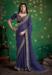 Picture of Well Formed Georgette Dark Slate Blue Saree