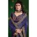 Picture of Well Formed Georgette Dark Slate Blue Saree