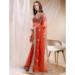 Picture of Admirable Chiffon & Silk Fire Brick Saree