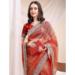 Picture of Admirable Chiffon & Silk Fire Brick Saree