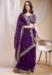 Picture of Pleasing Chiffon & Silk Purple Saree