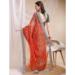 Picture of Resplendent Chiffon & Silk Fire Brick Saree