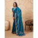 Picture of Lovely Chiffon Teal Saree