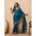 Picture of Lovely Chiffon Teal Saree