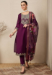Picture of Alluring Rayon Brown Readymade Salwar Kameez