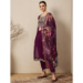 Picture of Alluring Rayon Brown Readymade Salwar Kameez