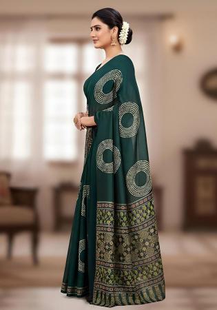 Picture of Bewitching Cotton Dark Slate Grey Saree