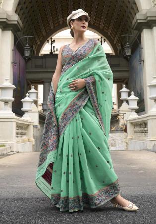 Picture of Taking Chiffon & Silk Medium Sea Green Saree