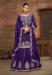 Picture of Well Formed Silk Purple Straight Cut Salwar Kameez