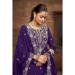 Picture of Well Formed Silk Purple Straight Cut Salwar Kameez