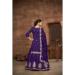 Picture of Well Formed Silk Purple Straight Cut Salwar Kameez