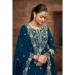 Picture of Beauteous Silk Navy Blue Straight Cut Salwar Kameez