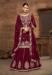 Picture of Exquisite Silk Maroon Straight Cut Salwar Kameez