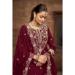 Picture of Exquisite Silk Maroon Straight Cut Salwar Kameez