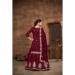 Picture of Exquisite Silk Maroon Straight Cut Salwar Kameez