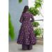Picture of Gorgeous Rayon Purple Readymade Gown