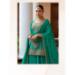 Picture of Ideal Chiffon Teal Straight Cut Salwar Kameez