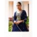 Picture of Chiffon Midnight Blue Straight Cut Salwar Kameez