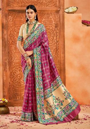 Picture of Shapely Silk Dark Red Saree