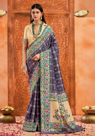 Picture of Wonderful Silk Grey Saree