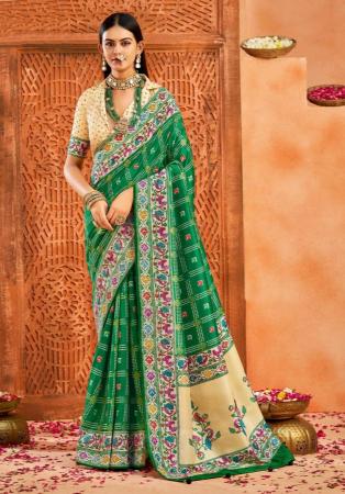 Picture of Grand Silk Sea Green Saree