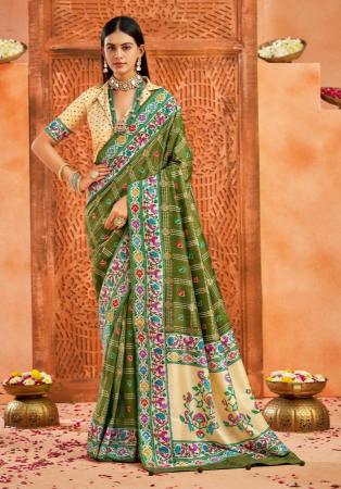 Picture of Charming Silk Saddle Brown Saree