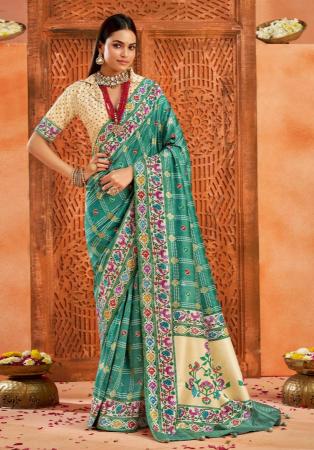 Picture of Magnificent Silk Sea Green Saree