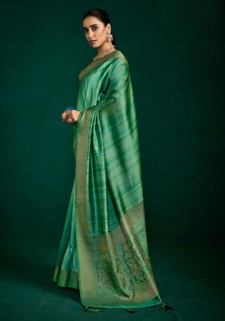 Picture of Ravishing Silk Teal Saree