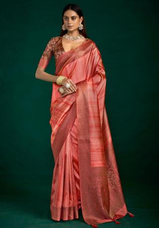 Picture of Taking Silk Indian Red Saree
