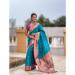 Picture of Elegant Silk Dark Turquoise Saree