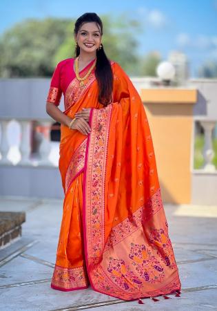 Picture of Ideal Silk Tomato Saree