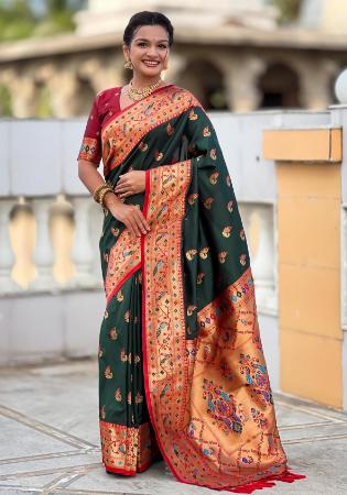 Picture of Gorgeous Medium Sea Green Saree
