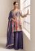 Picture of Chiffon Dark Slate Blue Straight Cut Salwar Kameez