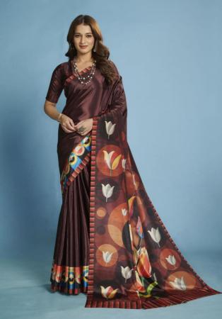 Picture of Splendid Crepe & Silk Dim Gray Saree