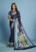 Picture of Statuesque Crepe & Silk Midnight Blue Saree