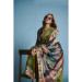 Picture of Stunning Crepe & Silk Dark Khaki Saree