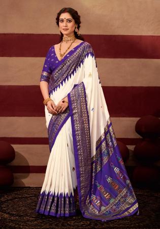 Picture of Pretty Silk Purple Saree