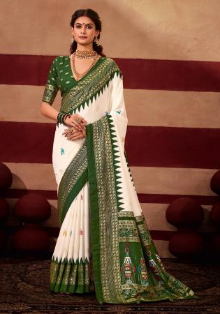 Picture of Elegant Silk Beige Saree