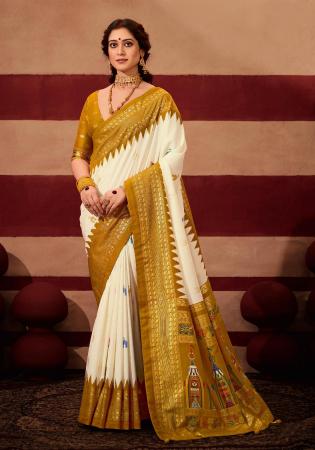 Picture of Sublime Silk Dark Golden Rod Saree