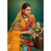 Picture of Stunning Silk Orange Saree