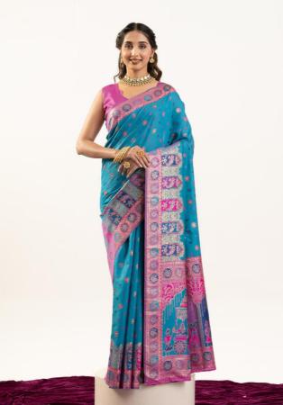 Picture of Radiant Silk Dark Cyan Saree