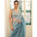 Picture of Stunning Chiffon & Cotton Slate Grey Saree