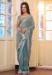 Picture of Statuesque Chiffon & Cotton Slate Grey Saree
