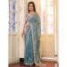 Picture of Statuesque Chiffon & Cotton Slate Grey Saree