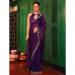 Picture of Resplendent Chiffon & Cotton Purple Saree