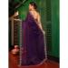 Picture of Resplendent Chiffon & Cotton Purple Saree