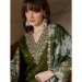 Picture of Silk Dark Olive Green Readymade Salwar Kameez