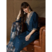Picture of Ideal Silk Midnight Blue Readymade Salwar Kameez