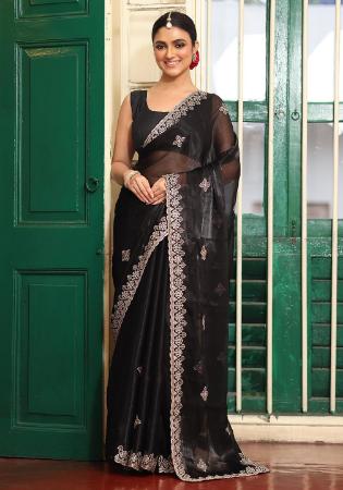 Picture of Elegant Silk Black Saree